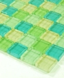 Crystal Glass Tile- Spring Leaves Glass Tile - COB0017