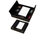 A1090: Black Leather Enhanced Conference Room Organizer