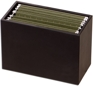 A1093: Black Leather Hanging File Folder Box