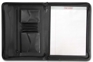 E1004: Black Leather Enhanced Zip-Around Portfolio