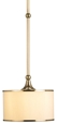 Modern Brass Cream Shaded Pendant