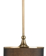 Modern Brass Black Shaded Pendant