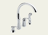 Waterfall Single Handle Kitchen w/ Soap Dispenser and Spray