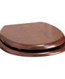 Round Front Slow Close Solid Wood Toilet Seat