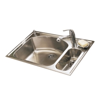 Culinaire Top Mount Dual Level Kitchen Sink