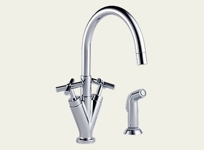 Trevi Cross Two Handle Kitchen Faucet w/ Sprayer Trevi Cross Two Handle Kitchen Faucet w/ Sprayer