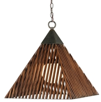 Modern Wood Slat Pendant