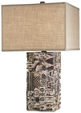 Printing Block White Washed Lamp