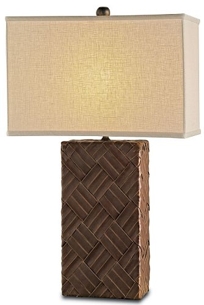 Woven Leather Table Lamp