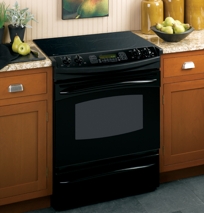 GE Profile™ 30" Slide-In Electric Range, JS968BKBB