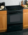 GE® 30" Slide-In CleanDesign Electric Range, JSP46DNBB