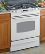 GE Profile™ 30" Slide-In Gas Range, PGS908WEMWW