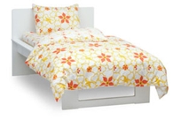 Hearts and Flowers Organic Twin Duvet Set