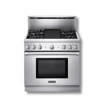 36" Pro Harmony All-Gas LP Range with 4 Star Burners (2 w/ ExtraLow) and Electric Griddle PRL364EDH