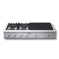 48" Cooktop with 4 Star Burners (2 W/ ExtraLow) and 24" Electric Griddle PCD484EE