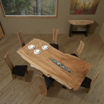 River Rock live edge dining table