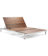 Case Study Stainless Double Chaise - Wood