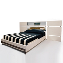 BD-119S Symmetrical High Bed with Mirrored Panels