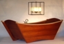 Double European Style tub in Mahogany & Birds Eye Maple