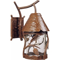 Pine Grove Outdoor Seedy Glass Wall Lantern