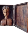 Carved Head Mounted in Box