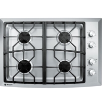 30" Stainless Steel Gas Cooktop (Natural Gas), Model#: ZGU384NSMSS