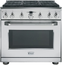36" Dual-Fuel Professional Range with 6 Burners (Liquid Propane), Model#: ZDP366LPSS