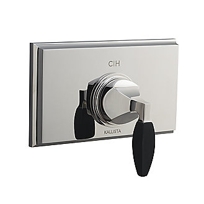BARBARA BARRY GLAMOUR THERMOSTATIC VALVE TRIM, EBONY HANDLE