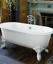 CIRCE CAST IRON CLAW FOOT BATHTUB WITH PRIMED EXTERIOR, LESS FEET