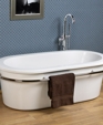 Jayson Freestanding Acrylic Air Bath Tub with Towel Rail