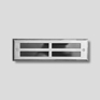 Recessed wall - stainless steel with micro-louver