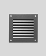 Recessed wall with louvers
