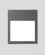 Recessed wall with white tempered glass