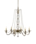 Modern Antique Brass & Crystal Chandelier