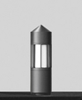Bollard with louvers Bollard with louvers