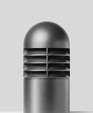 Bollard with shielded light source & louvers