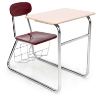 Hard Plastic Dual Entry Sled /w Book Basket