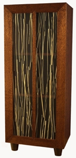 LIGHTED LACEWOOD CABINET