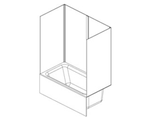 Prism Two-Piece Back Wall Tub Surround Prism Two-Piece Back Wall Tub Surround