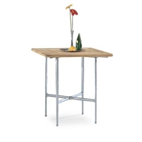 36" Square Teak Top Bar Table VSTBT3636