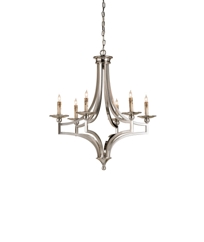 Modern Nickel Chandelier