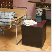 Leather Cube Table