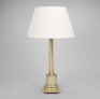 Round Column with Square Base, Brass