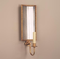 Tole and Mirror Wall Light