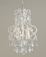 White Beaded Crystal Chandelier