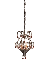 Petite Iron & Crystal Chandelier