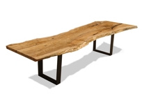 Live Edge Dining table with blackcomb base