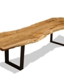 Live Edge Dining table with blackcomb base