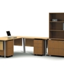 L unit w/ bookcase
