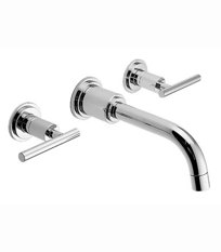 Wall Mounted Widespread Lavatory Set - Lever Handles
